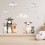 falmatrica babaszobába dekor matrica watercolor