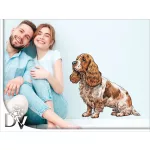 cocker spániel kutyás falmatrica bútordekoráció