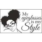 A szemüvegem az én stílusom falmatrica - 180B