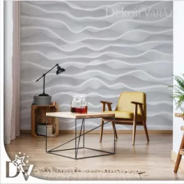  Fotótapéta - Modern 3D fodrozódó design fehér és szürke