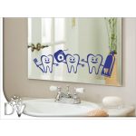 falmatrica kis fogak mintás gyerekmatrica dekoráció