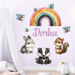 falmatrica babaszobába watercolor  nyuszis  dekoráció