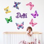 falmatrica gyerekszobába csillám hatású pillangók
