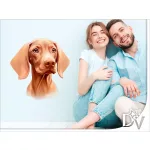 falmatrica kutya neves lakásdekoráció fekete magyar vizsla