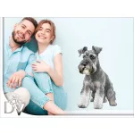 miniatűr schnauzer kutyás falmatrica bútordekoráció