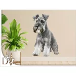 falmatrica kutya lakásdekoráció Miniatűr schnauzer