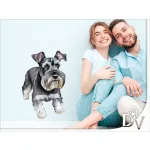 schnauzer kutyás falmatrica bútordekoráció