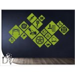 falmatrica autószerviz műhelydekoráció kirakatba