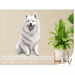 falmatrica kutya lakásdekoráció  szamojéd samoyed