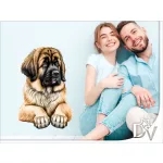 leonberger kutyás falmatrica bútordekoráció