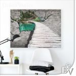 Vászonkép - Tavak és Vízesések (1991CV) / egyrészes