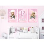 repülős maci falikép gyerekszoba