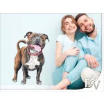 staffordshire bullterrier kutyás falmatrica bútordekoráció