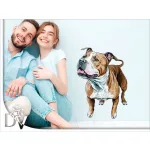 staffordshire terrier kutyás falmatrica bútordekoráció