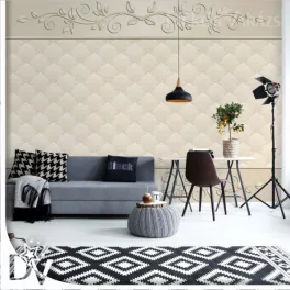 Fotótapéta - Virágos bézs design