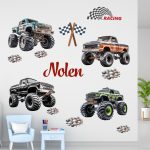 Falmatrica gyerekszobába monster truck saját névvel