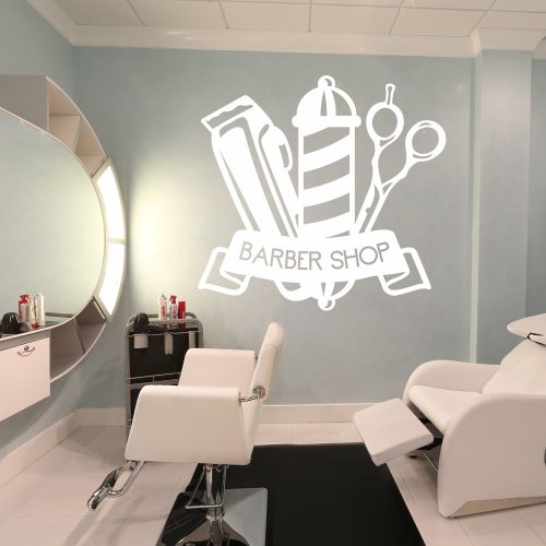 falmatrica barber shop kellék mintás dekorációs fólia