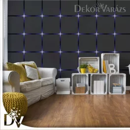   Fotótapéta - Modern design fekete -és kék négyzetek fények