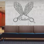 falmatrica borbély olló szárnyakkal üzletdekor