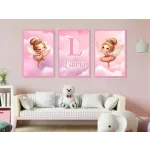 poszter rózsaszín táncoló babadekoráció