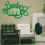 falmatrica barber shop hajvágási olló kirakatdekoráció falra