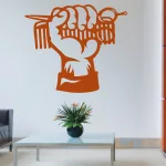 falmatrica barber shop fodrászati olló fésűvel dekorfólia kirakatba