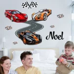 Falmatrica gyerekszobába autó verseny  saját névvel