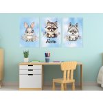 táblakép kisállatos gyerekszoba dekoráció