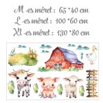 falmatrica gyerekszobába vidéki farm  állatokkal gyerek neves  matrica