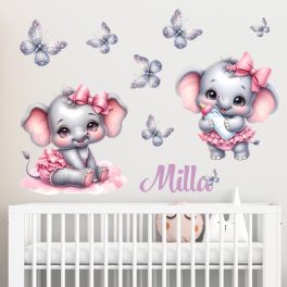  babaszobába kis elefánt  falmatrica