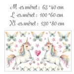 falmatrica saját névvel watercolor dekoráció unikornisatrica babaszobába dekor matrica unikornis