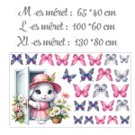 falmatrica babaszobába nyuszik pasztel mintával watercolor saját névvel öntapadómatrica