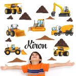 munkagépes markolós falmatrica babaszobába