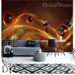   Fotótapéta - Narancssárga piros sárga modern absztrakt design
