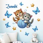  falmatrica babaszobába cicák gombolyaggal saját névvel