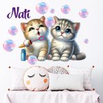  falmatrica babaszobába cicák buborékkal  saját névvel