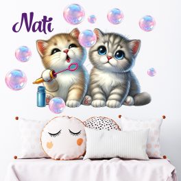  falmatrica babaszobába cicák buborékkal  saját névvel