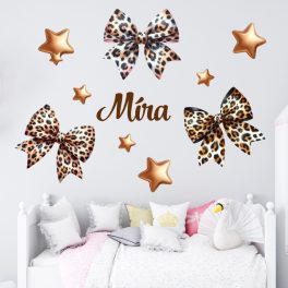  falmatrica babaszobába leopárd  masnikkal  saját névvel