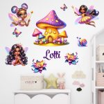 falmatrica babaszobába tündéres dekor matrica watercolor