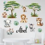 falmatrica oroszlán elefánt dekoráció