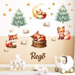 falmatrica róka dekoráció matrica