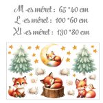 falmatrica gyerekszobába erdei mintás pasztel