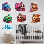  falmatrica babaszobába gyereknévvel vonat gőzmozdony