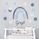 falmatrica babaszobába pasztel szivárvánnyal  saját névvel