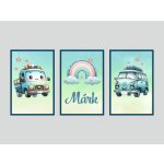 falikép szivárványos dekor gyerekszobába