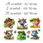 Bébi szafari - falmatrica saját névvel