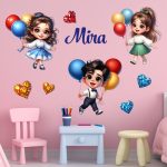 falmatrica kisfiú kislányokkal  saját névvel  dekoráció