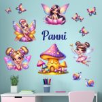 falmatrica babaszobába tündéres dekor matrica watercolor