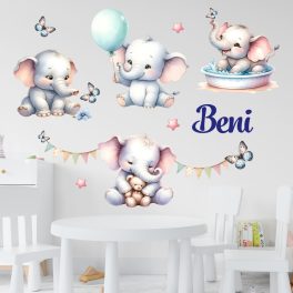 Kis elefánt  falmatrica babaszobába