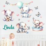 falmatrica baba elefánt dekoráció